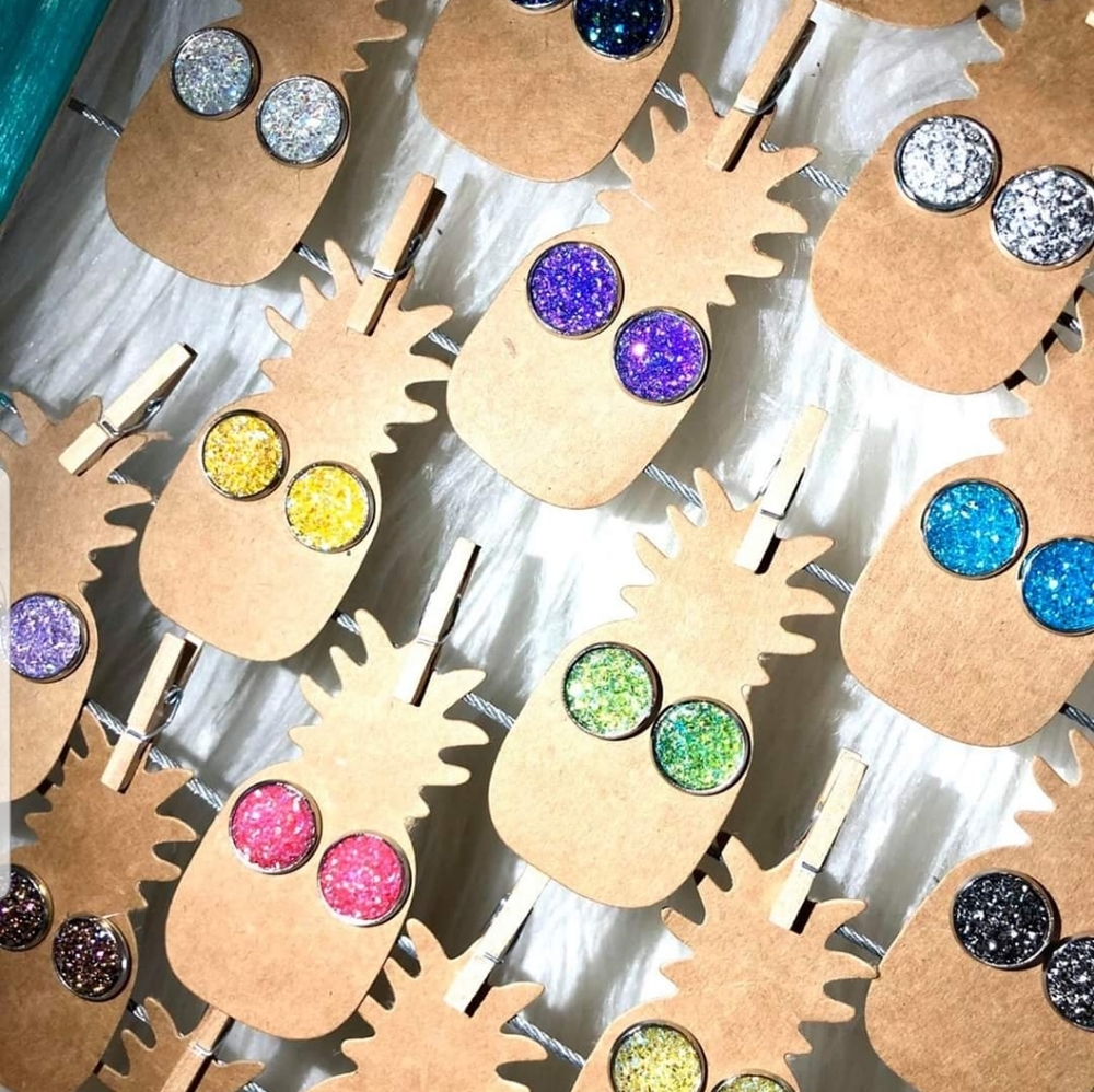 Druzzy bling earrings